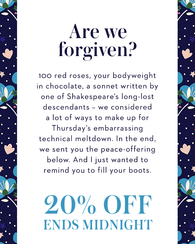 Exemplo de um e-mail de desculpas da empresa