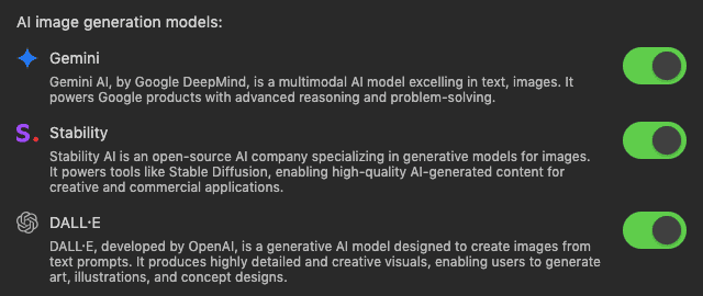 Enabling necessary AI generation models