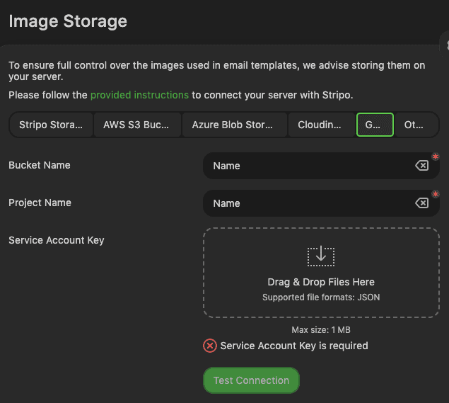 Google Cloud as a new image storage option
