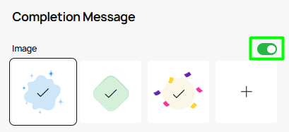 Completion message settings