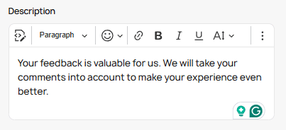 Review description settings