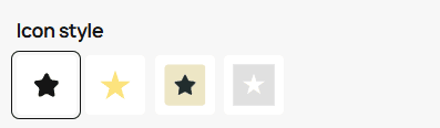 Icon style settings