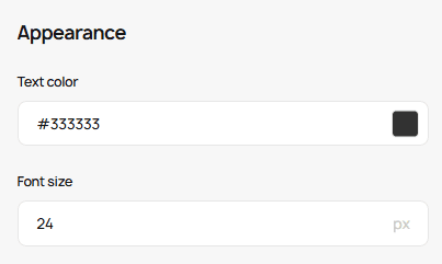 Basic appearance settings