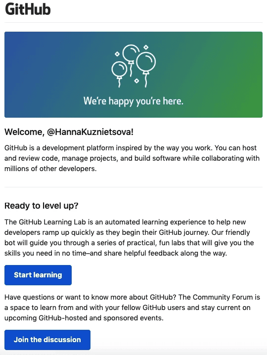 Automated email example from GitHub