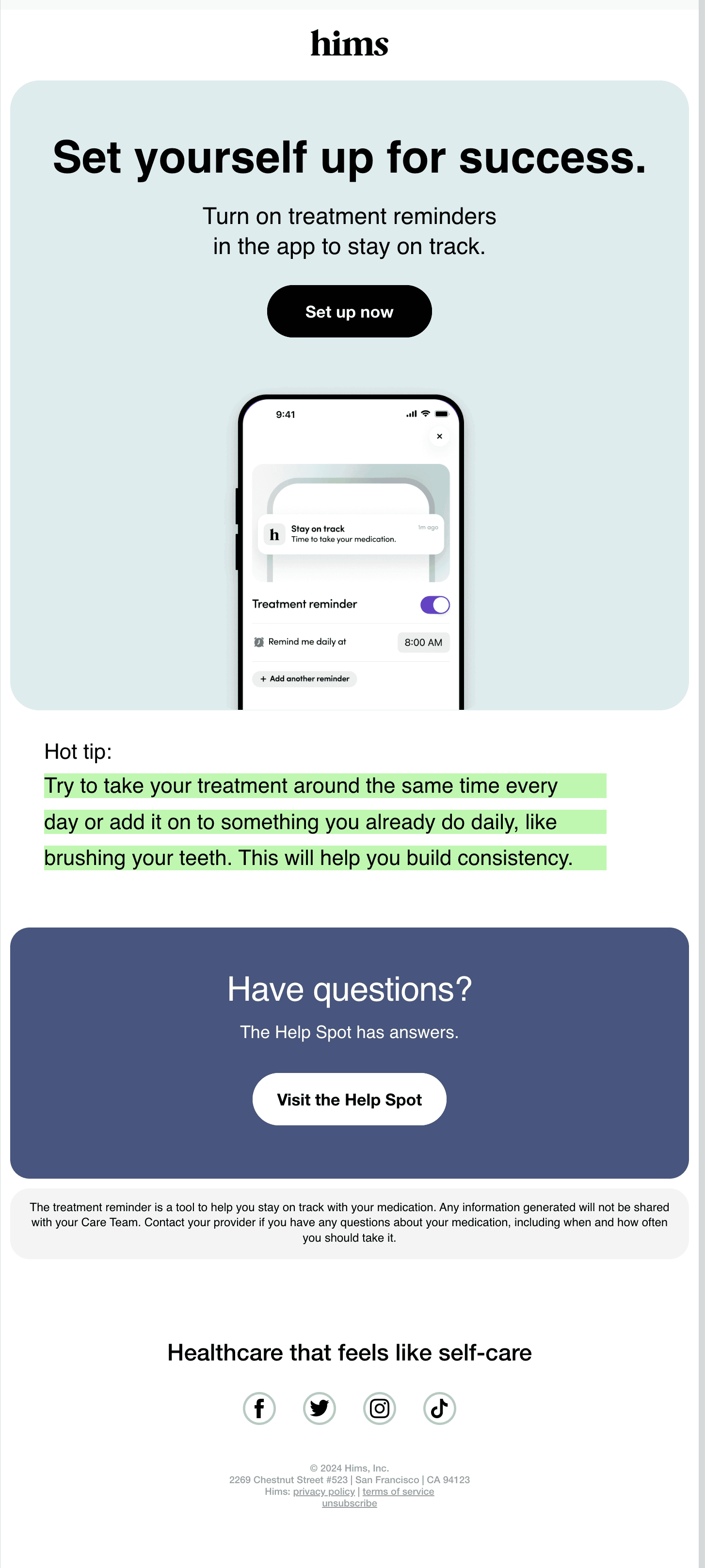 Post-purchase email example _ Hims Post-purchase email example _ Hims
