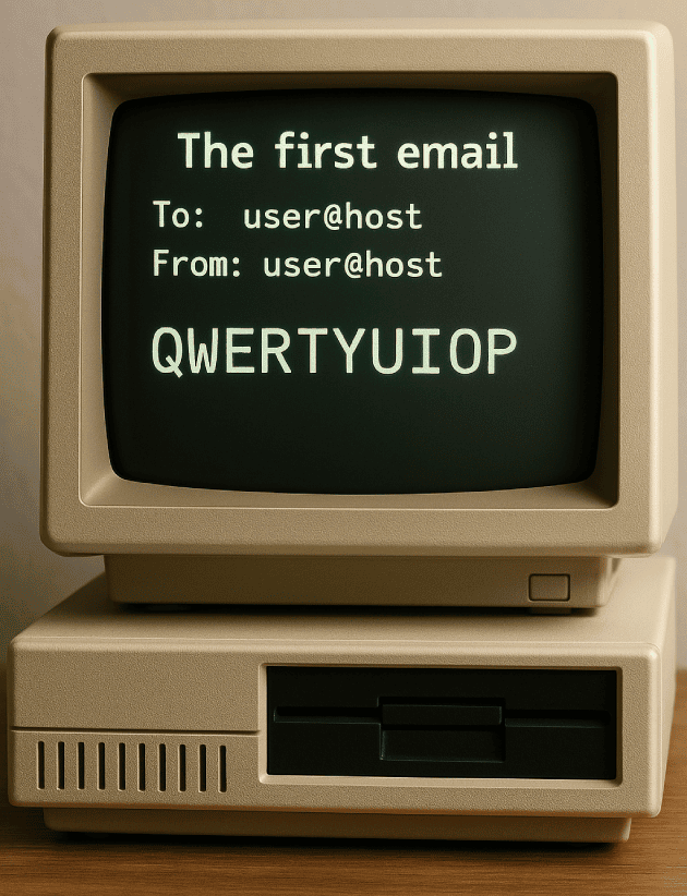 The first email ever_Text QWERTYUIOP