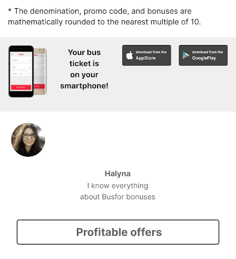 Email with a loyalty program and a signature from a real person