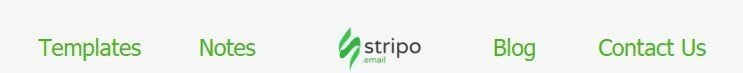 E-Mail-Kopfzeile mit Menüregisterkarten _ Stripo