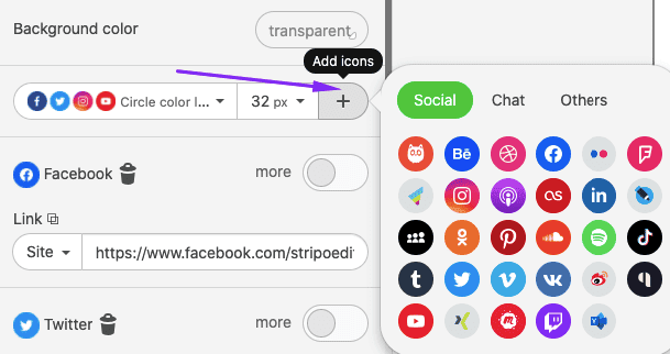 Crie um modelo de email HTML no Gmail_Adicionando ícones de mídia social