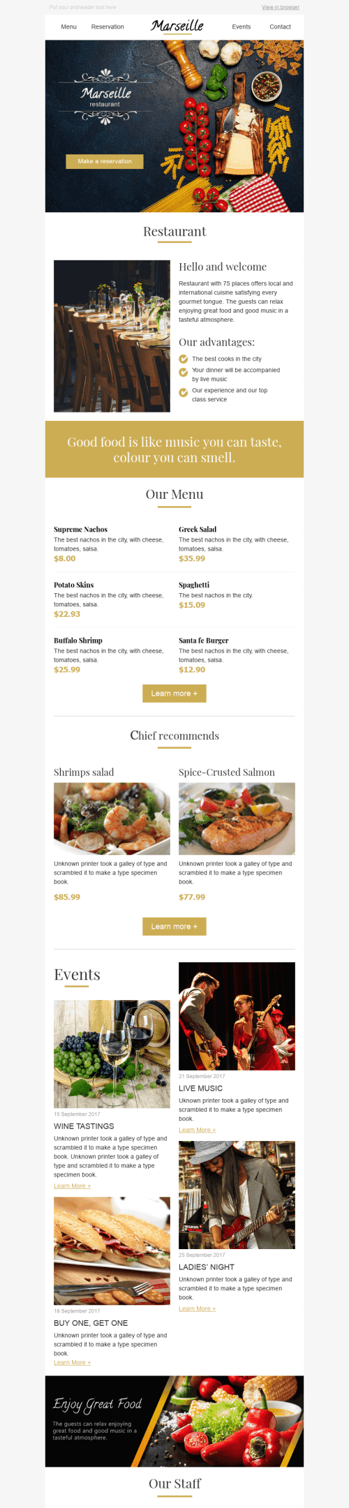 Harmony of Taste Email Template by Stripo.email