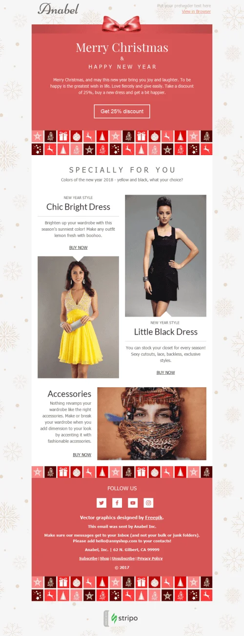 1841-Stripo-Fashion-Holiday-newsletter-Christmas-New-Year-Cocktail-Dresses-email-web