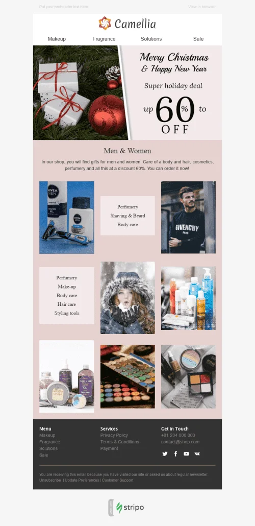 2021-Stripo-Cosmetics-Holiday-newsletter-Christmas-Soft-Care-email-web