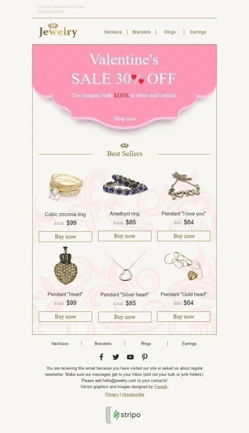 2973-Stripo-Jewelry-Holiday-newsletter-Happy-Valentine-day-Brilliant-Gift-email-web