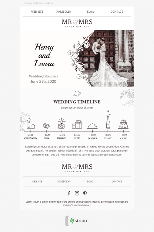 Event Reminder Email Template «Event Of The Year» for Photography industry mobile view