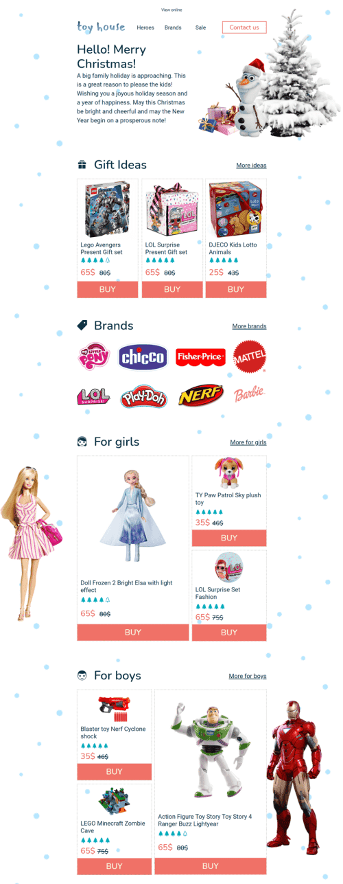 Christmas Email Template "Toy House" for Kids Goods industry desktop view Christmas Email Template "Toy House" for Kids Goods industry desktop view