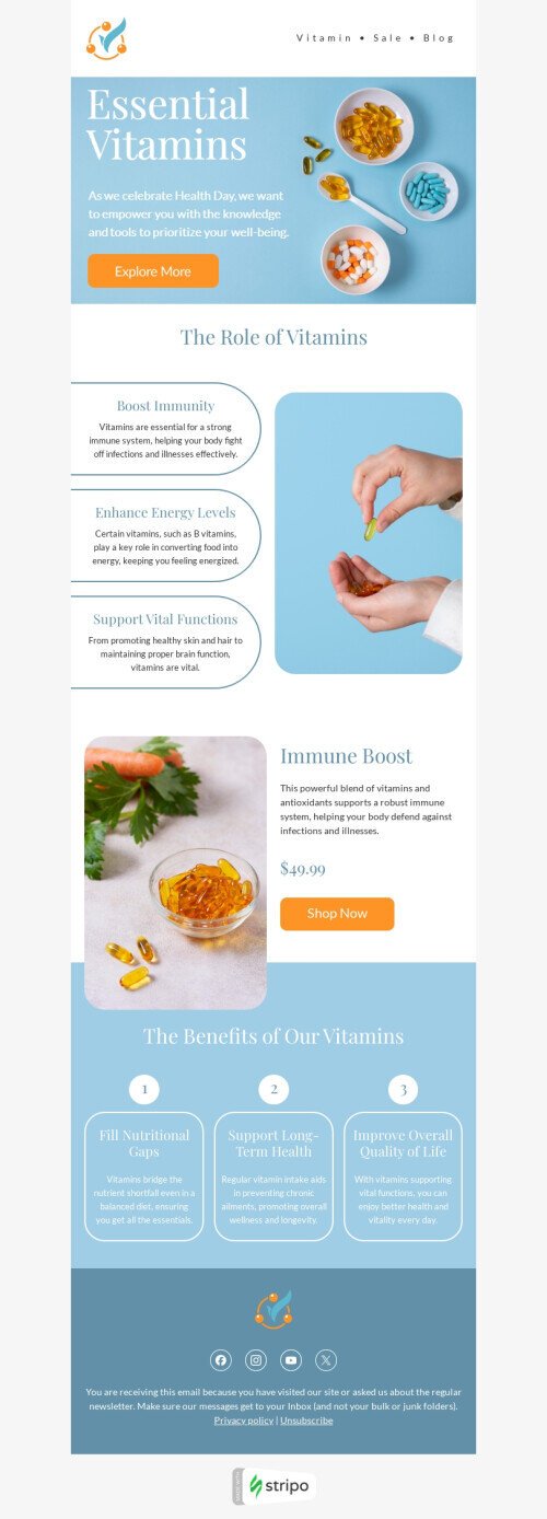 The role of vitamins Email Template by Stripo.email